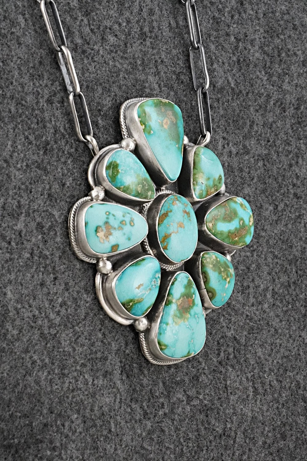Turquoise & Sterling Silver Necklace - Darrin Livingston