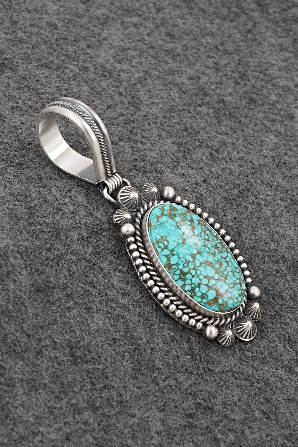 Turquoise & Sterling Silver Pendant - Michael Calladitto