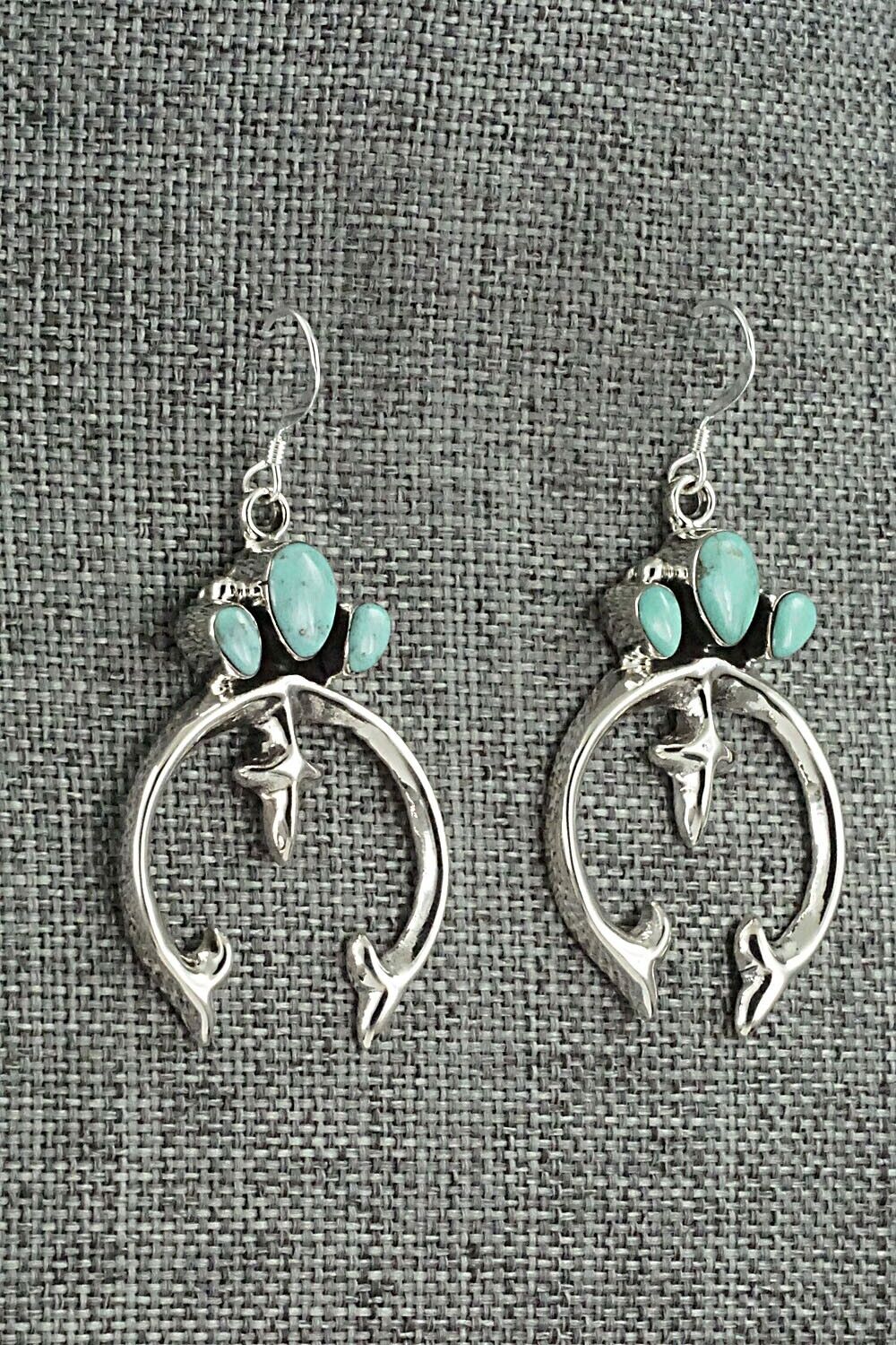 Turquoise & Sterling Silver Earrings - Sarah Yazzie