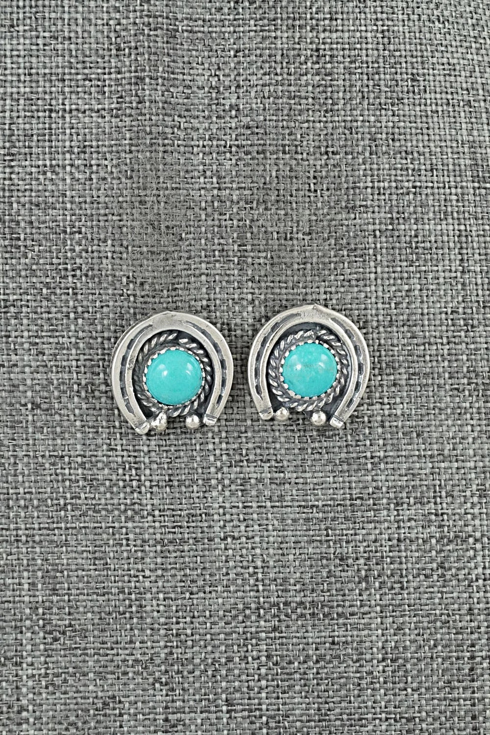 Turquoise & Sterling Silver Earrings - Annette Chiquito