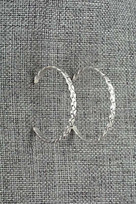 Sterling Silver Hoop Earrings - Elaine Tahe