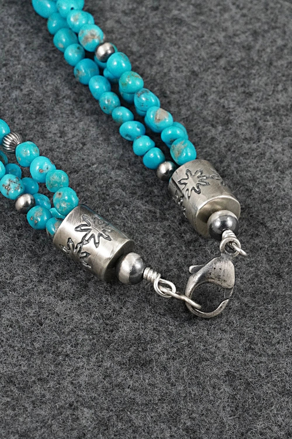 Turquoise & Sterling Silver Necklace - Theresa Skeets
