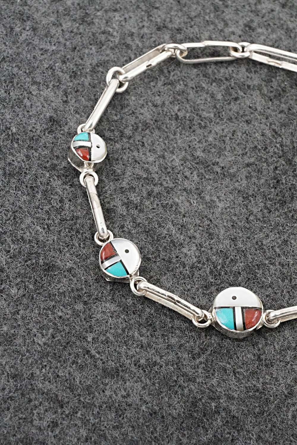 Multi-Stone & Sterling Silver Link Bracelet - Ola Eriacho