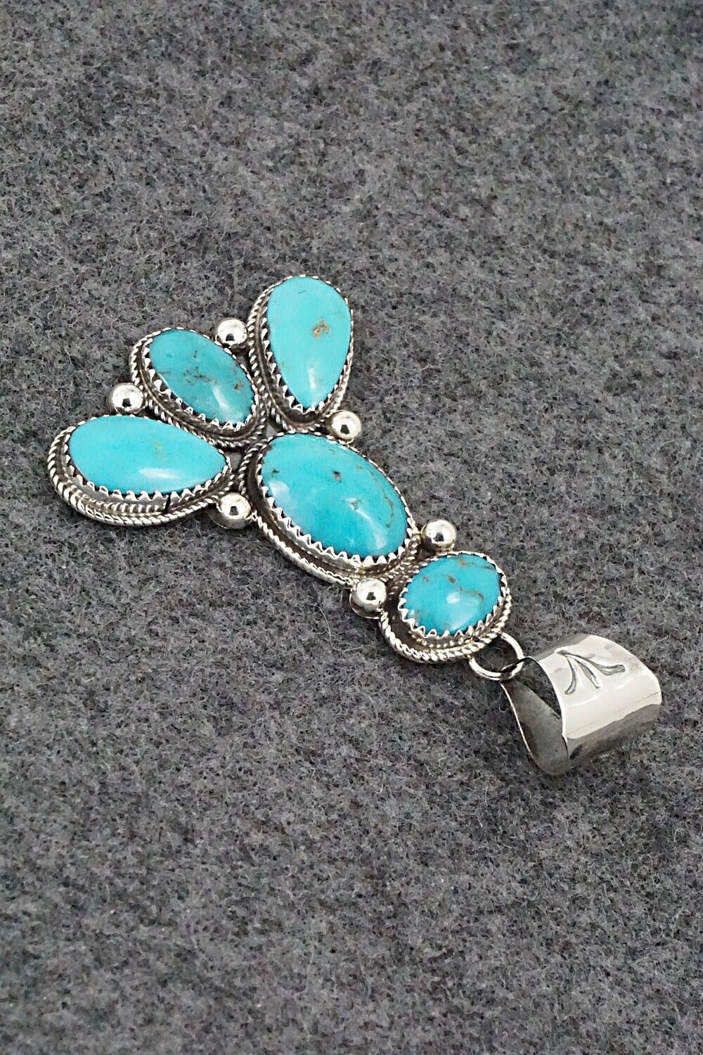 Turquoise & Sterling Silver Pendant - Ernest Hawthorne