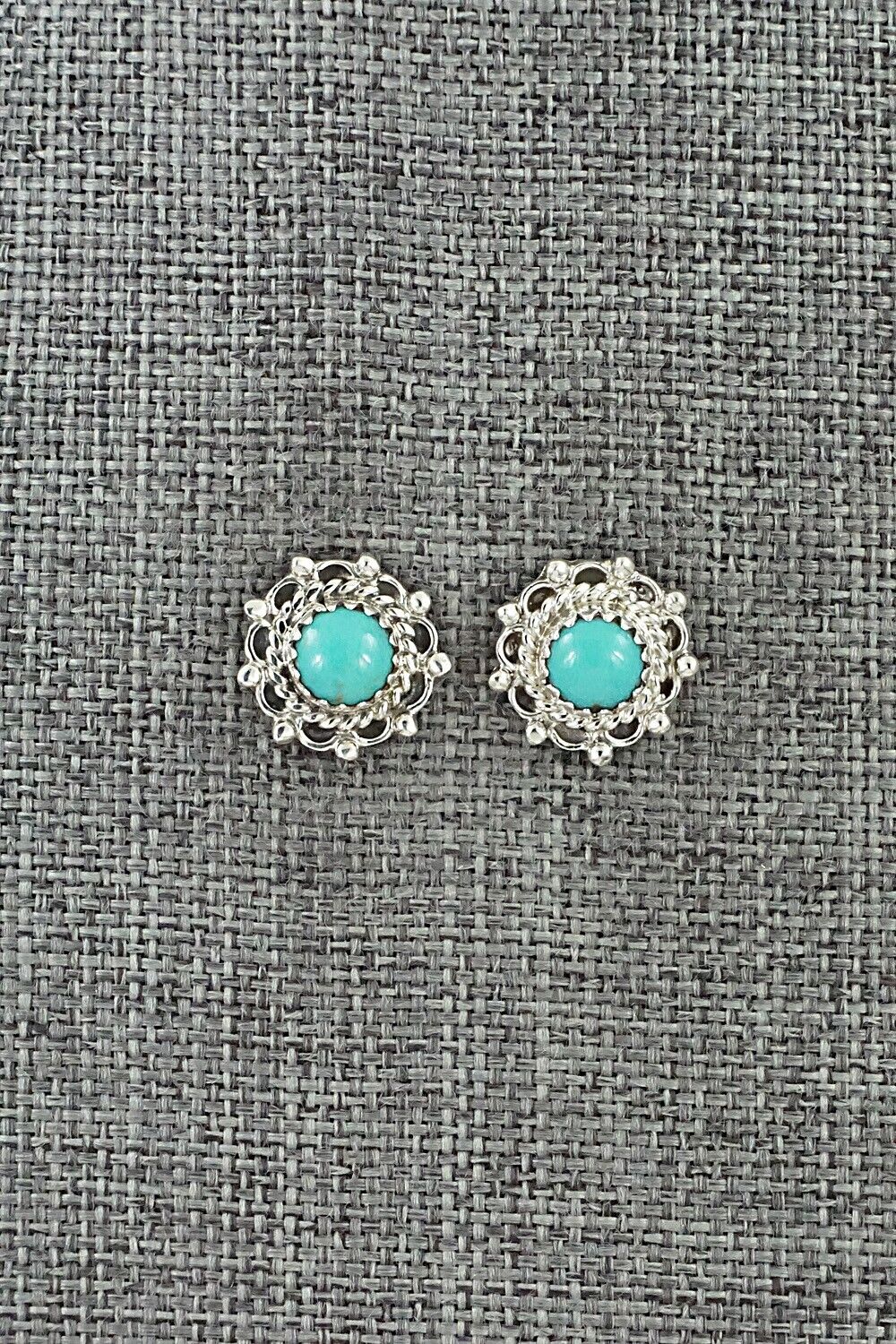 Turquoise & Sterling Silver Earrings - Harris Largo