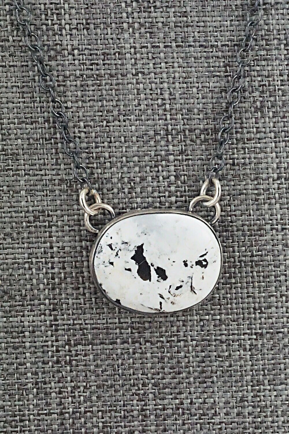 White Buffalo & Sterling Silver Necklace - Angela Martin