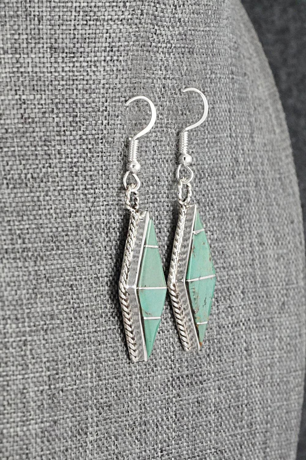 Turquoise & Sterling Silver Earrings - Andrew Enrico