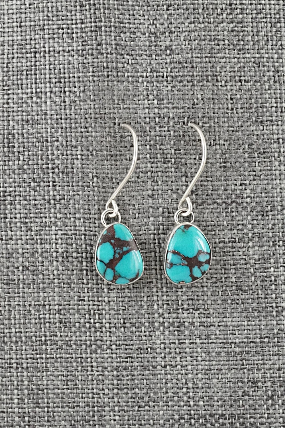 Turquoise & Sterling Silver Earrings - Eugene Gruber