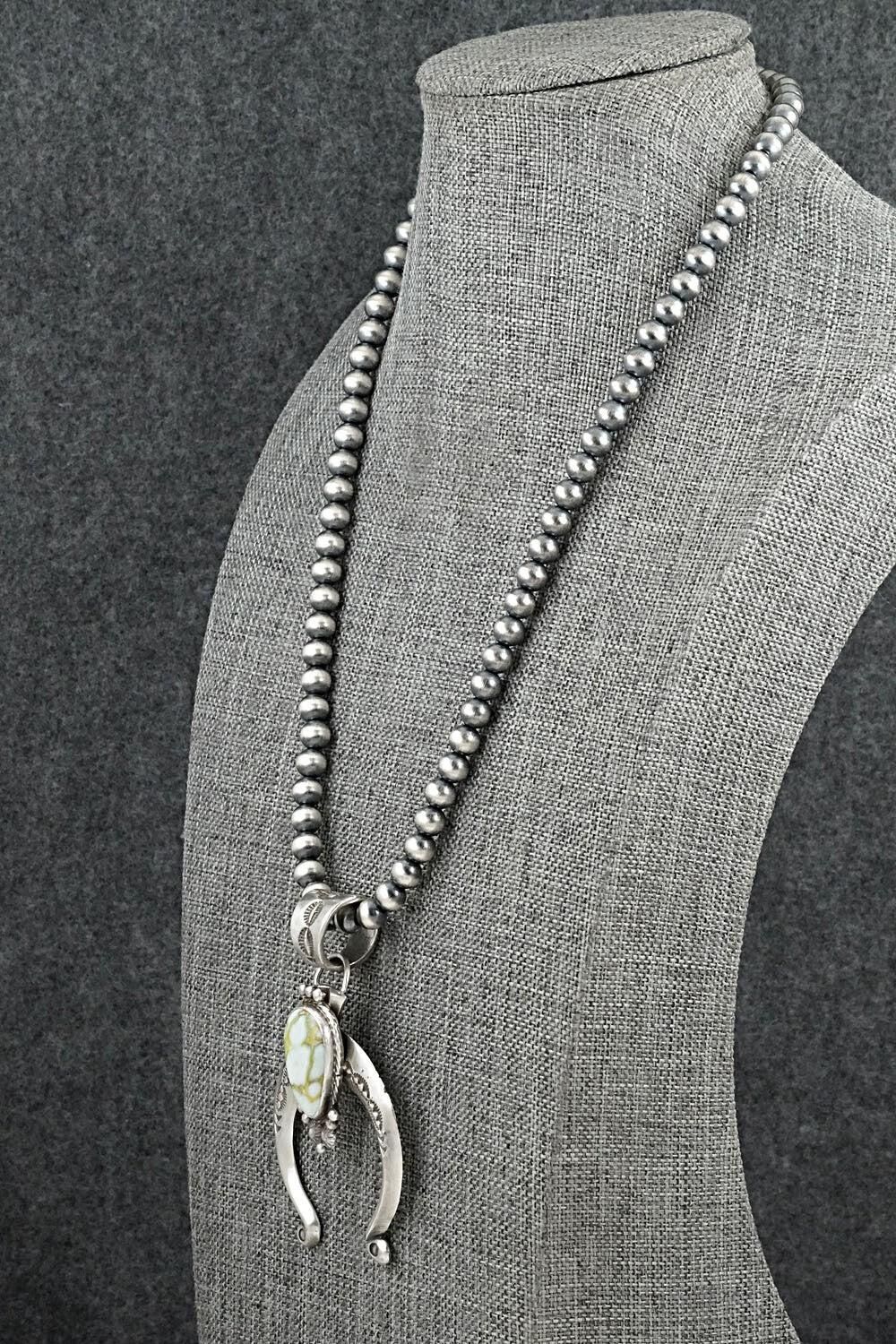 Variscite & Sterling Silver Necklace - Samuel Yellowhair