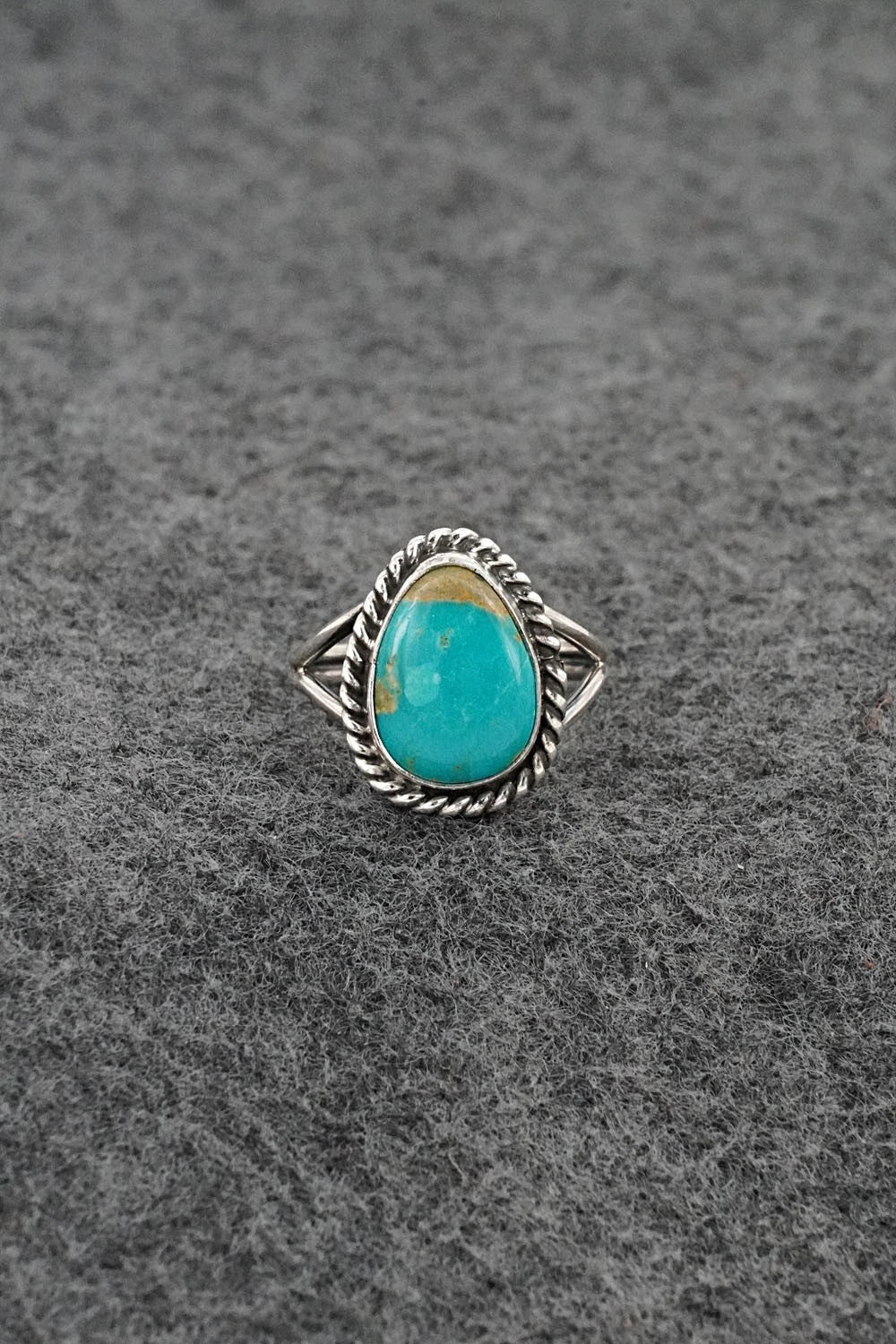 Turquoise & Sterling Silver Ring - Eugene Gruber - Size 5