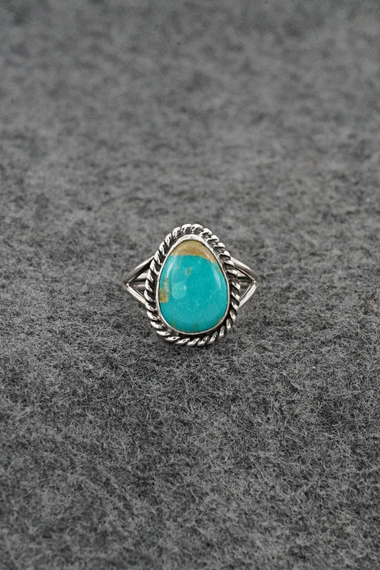 Turquoise & Sterling Silver Ring - Eugene Gruber - Size 5