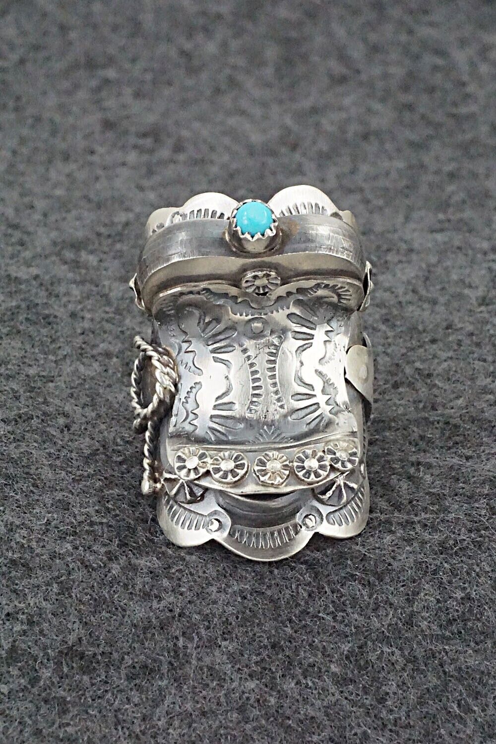 Turquoise & Sterling Silver Ring - Tim Yazzie - Size 9
