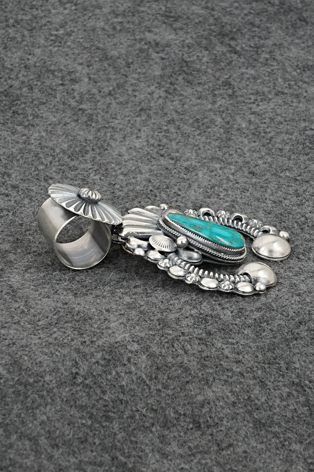 Turquoise & Sterling Silver Pendant - Delbert Gordon