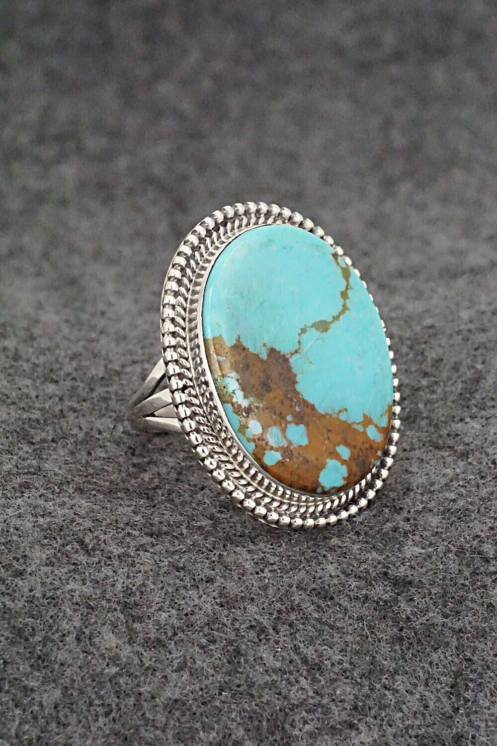 Turquoise & Sterling Silver Ring - Kiriza Tom - Size 6