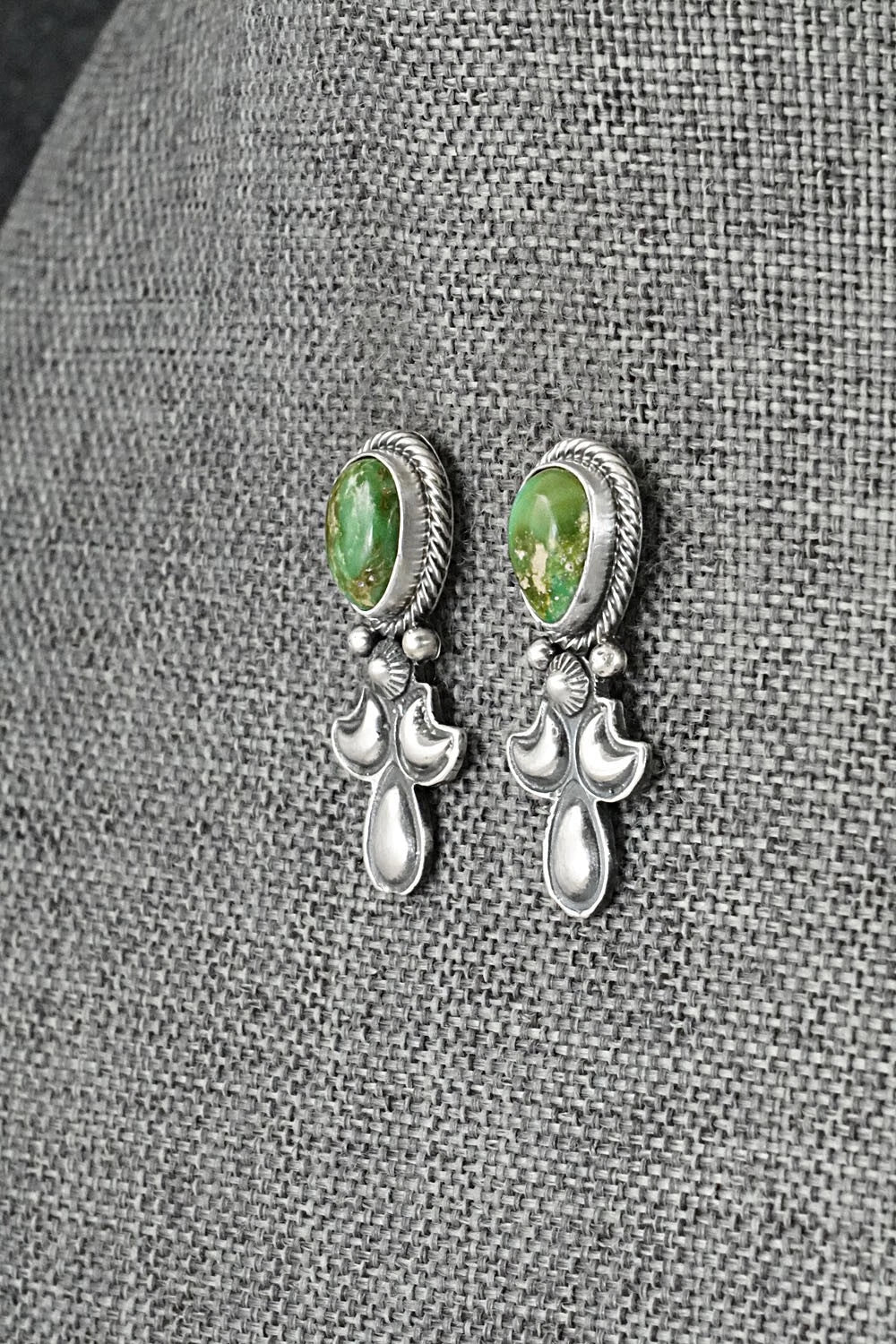 Turquoise & Sterling Silver Squash Blossom Set - Adrienne Gordon