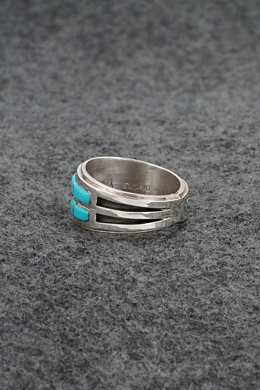Turquoise & Sterling Silver Ring - Wilbert Muskett Jr. - Size 8