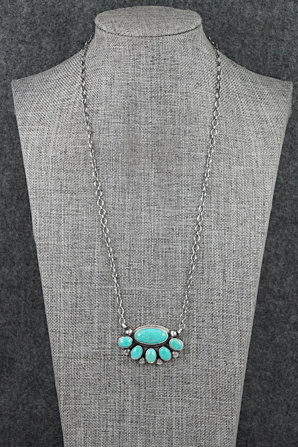 Turquoise & Sterling Silver Necklace - Kathleen Livingston