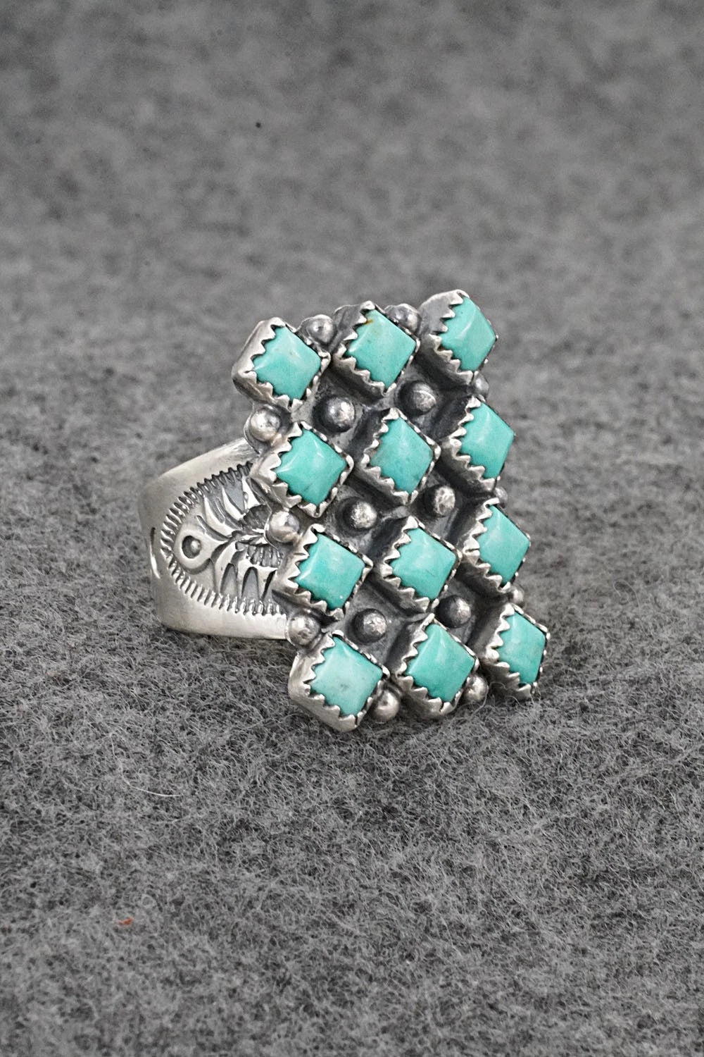 Turquoise & Sterling Silver Ring - Verley Betone - Size 7.5