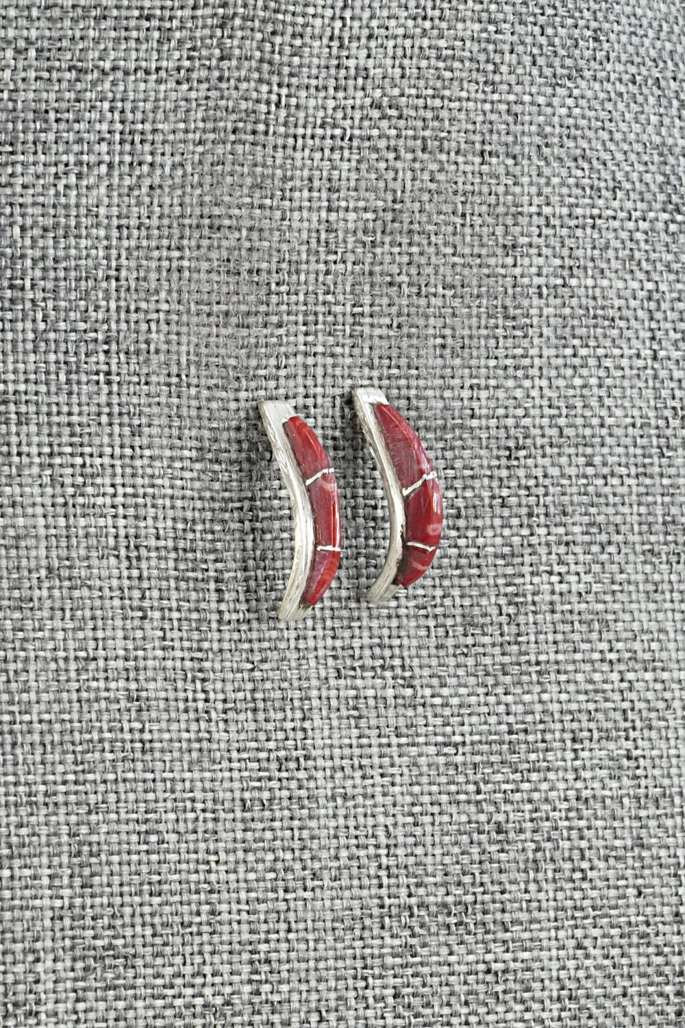 Coral & Sterling Silver Earrings - Kent Lonjose