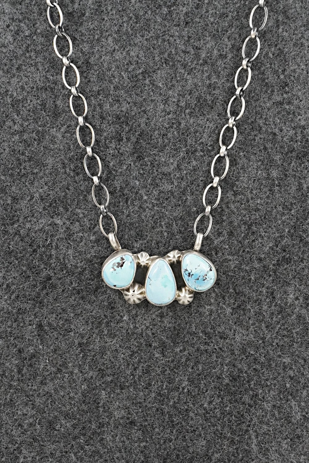 Turquoise & Sterling Silver Necklace - Kathleen Livingston
