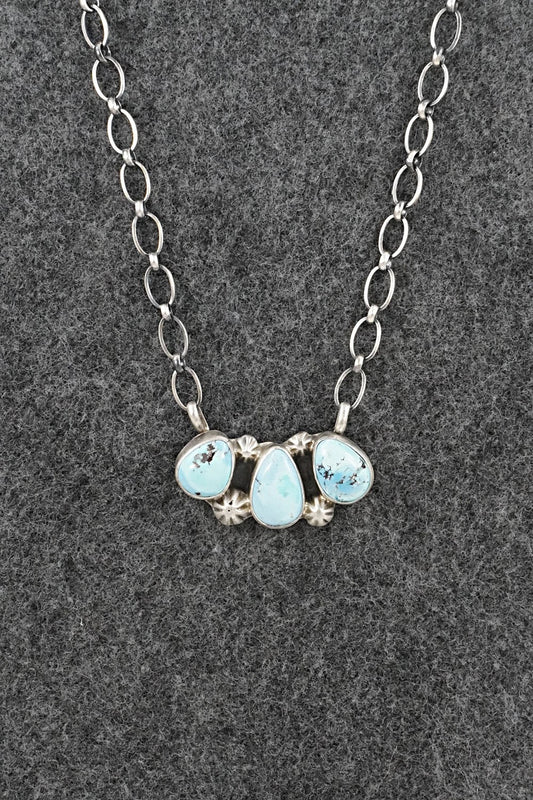 Turquoise & Sterling Silver Necklace - Kathleen Livingston