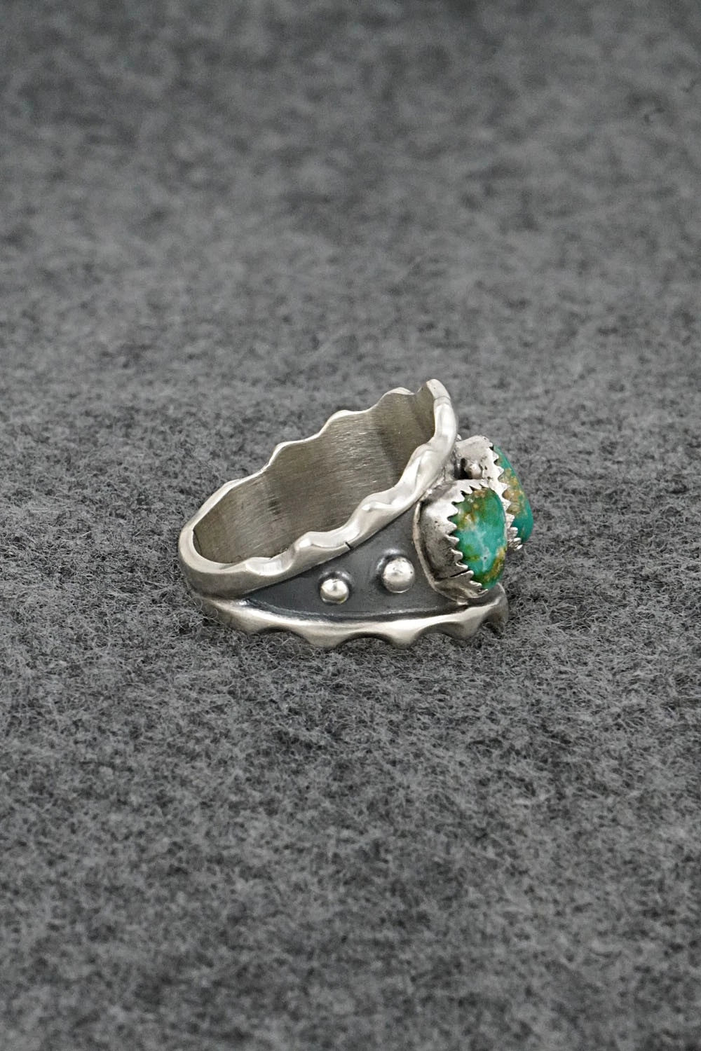 Turquoise & Sterling Silver Ring - Genevieve Francisco - Size 10