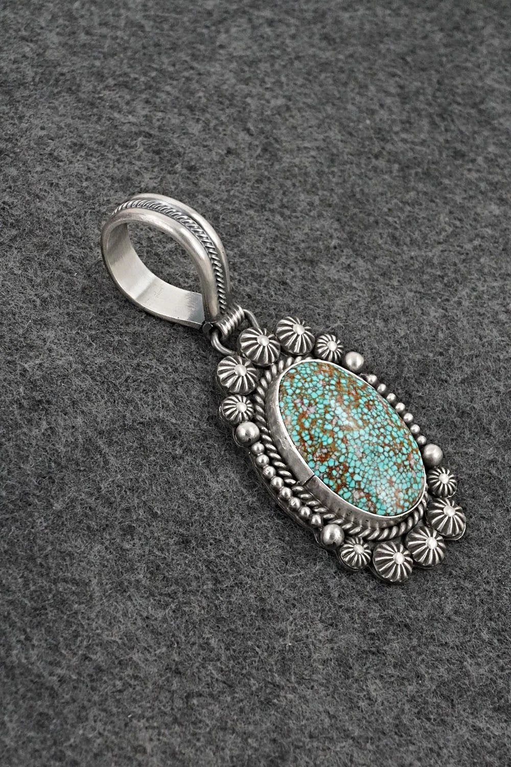 Turquoise & Sterling Silver Pendant - Michael Calladitto