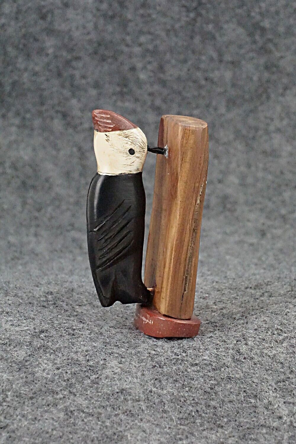 Woodpecker Zuni Fetish Carving - Justin Red Elk