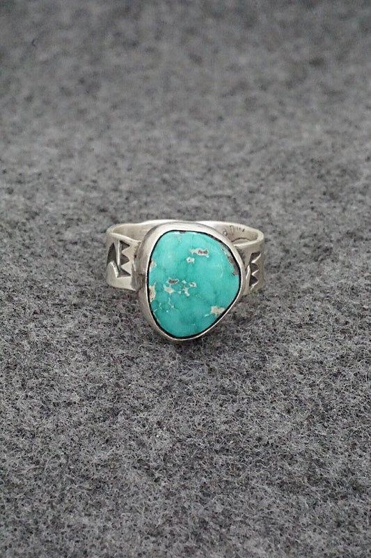 Turquoise & Sterling Silver Ring - Danny Henio - Size 8.5