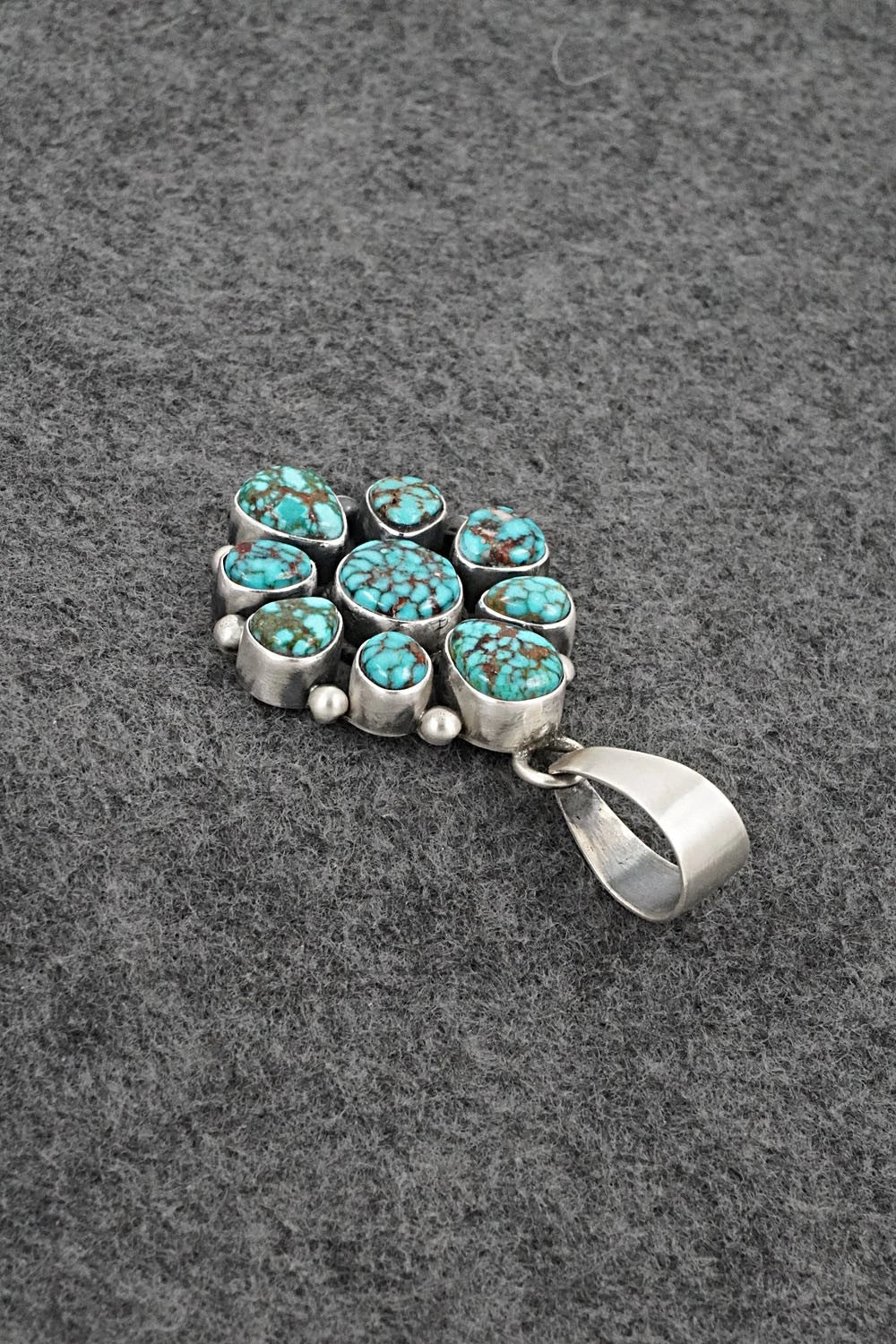 Turquoise & Sterling Silver Pendant - Mark Yazzie