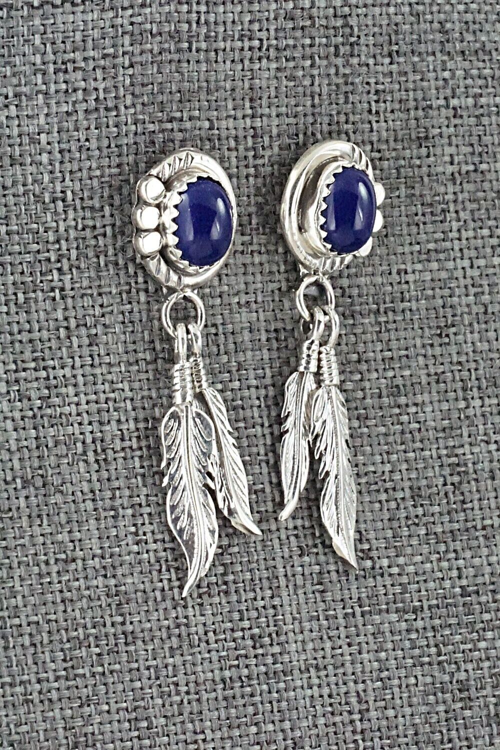 Lapis & Sterling Silver Earrings - Etta Larry