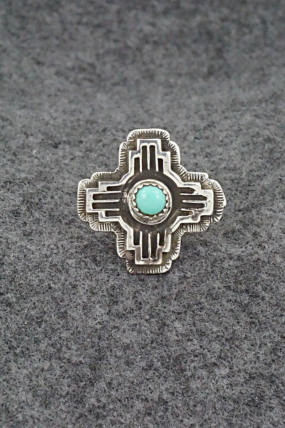 Turquoise and Sterling Silver Ring - Letricia Largo - Size 7