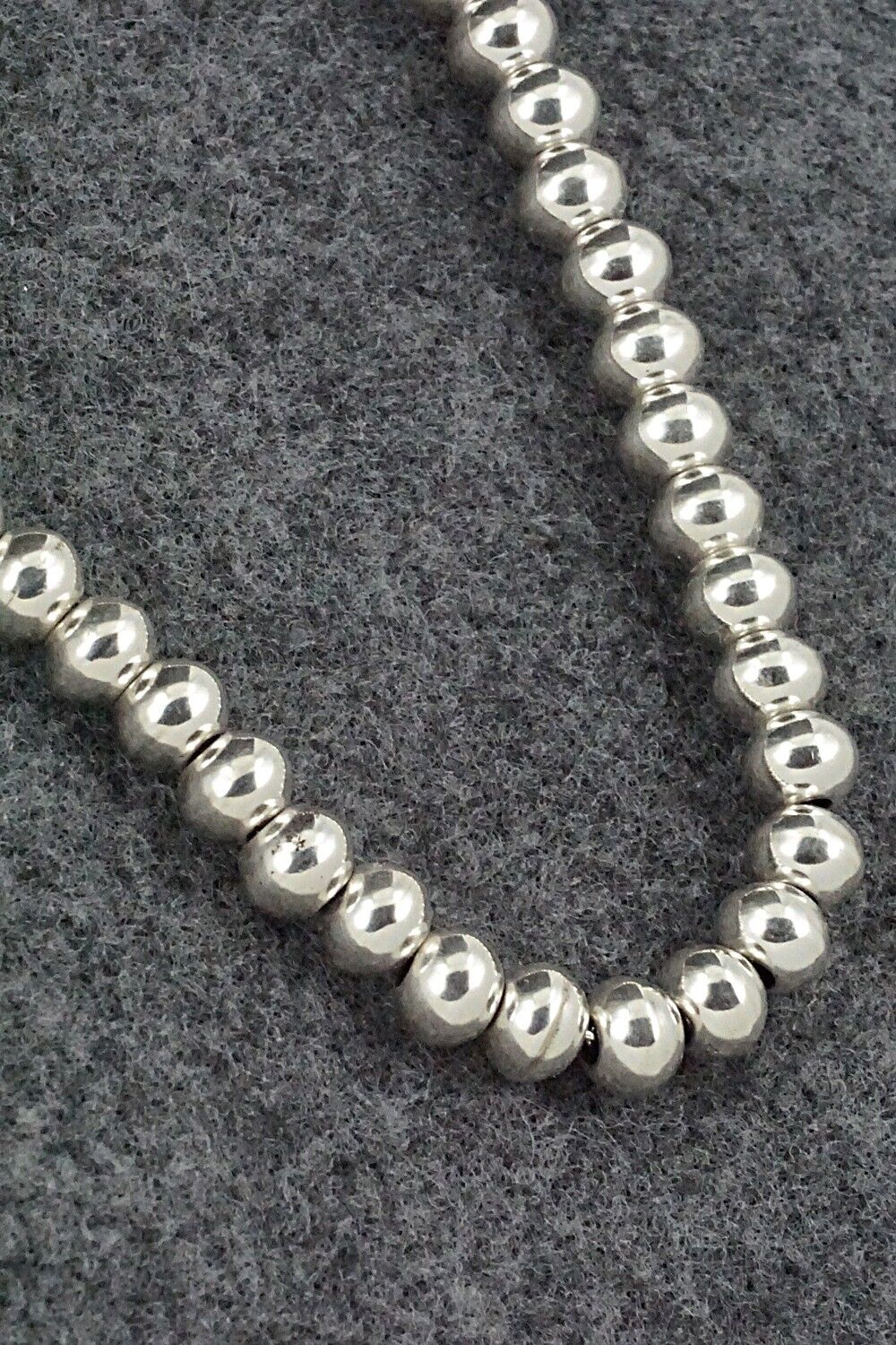 Sterling Silver Navajo Pearl Necklace - Dorinda Mariano