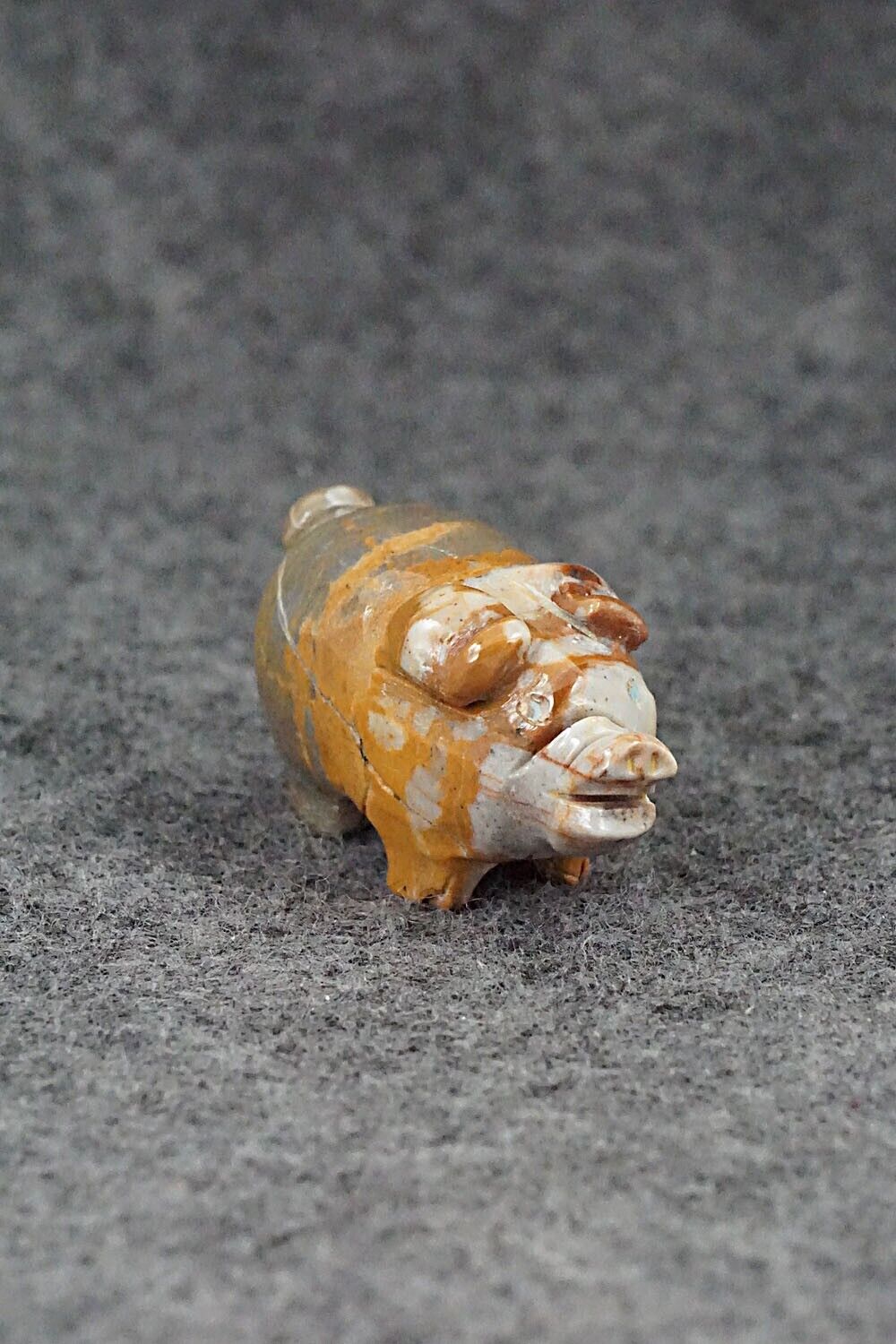 Pig Zuni Fetish Carving - Stanton Hanaweeka