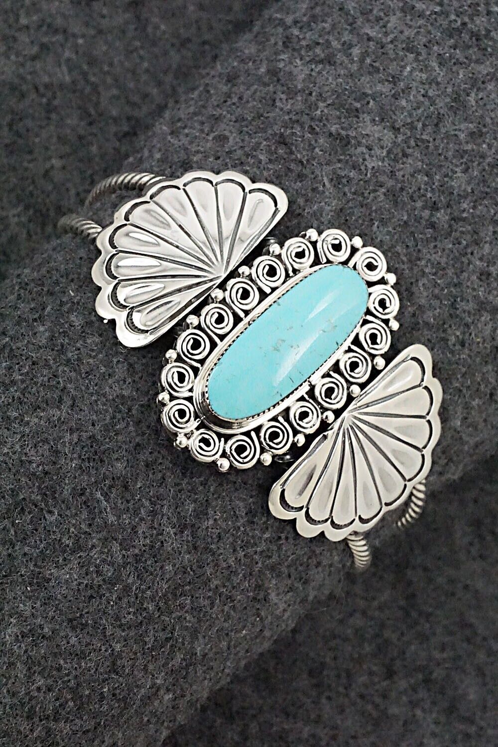 Turquoise and Sterling Silver Bracelet - Angie Platero