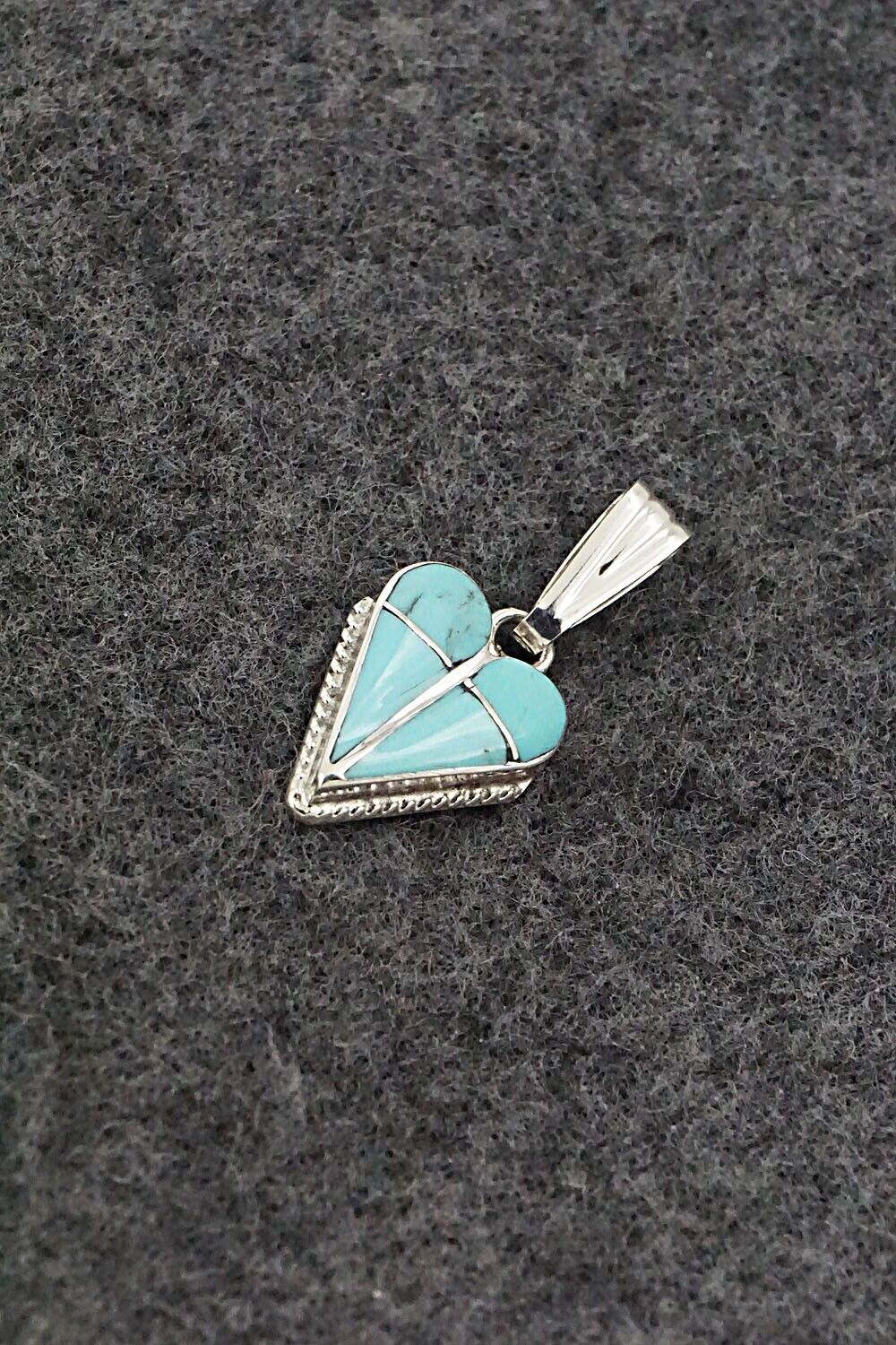 Turquoise & Sterling Silver Pendant - Velda Nastacio