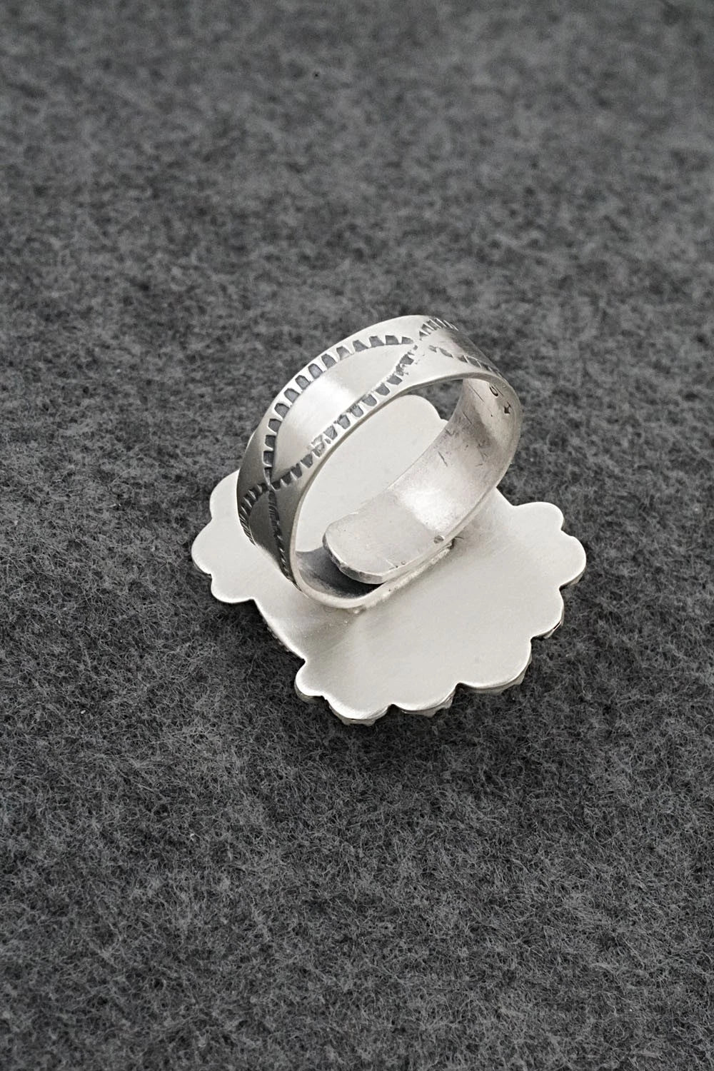 Turquoise & Sterling Silver Ring - Cordell Platero - Size Adjustable