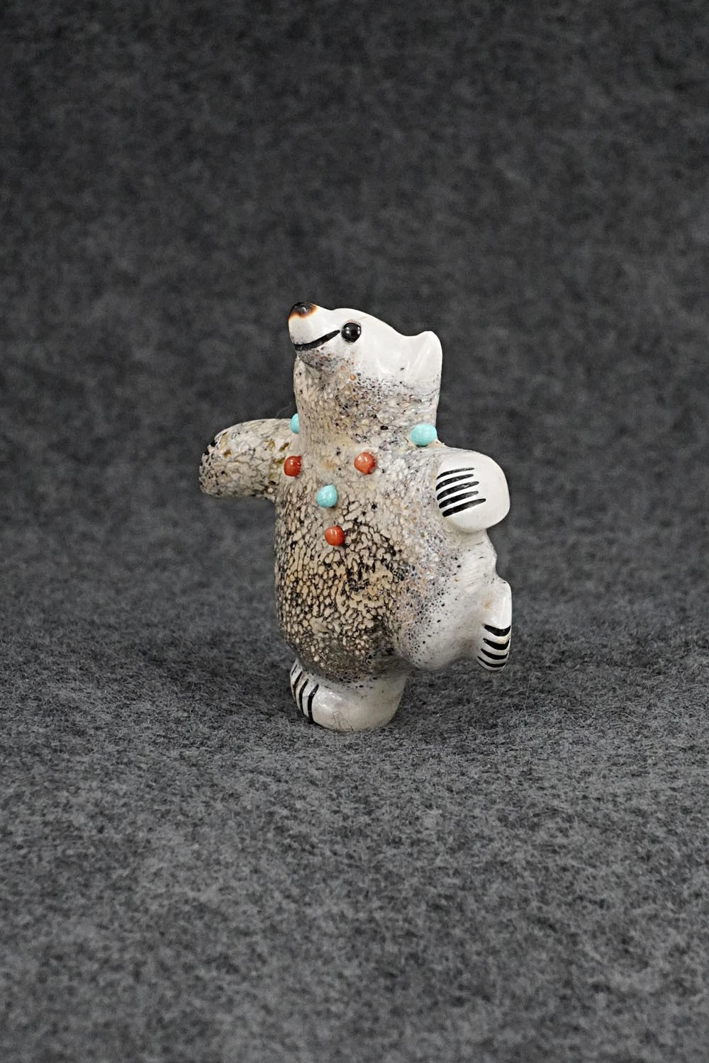Dancing Bear Zuni Fetish Carving - Claudia Peina