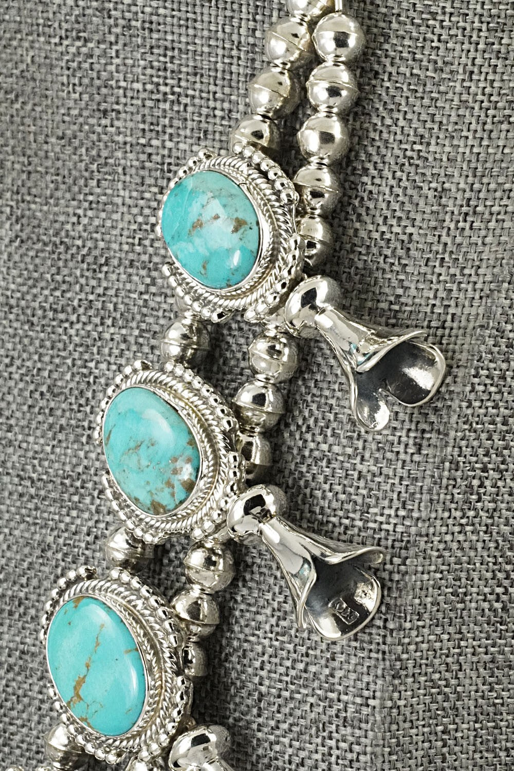 Turquoise & Sterling Silver Squash Blossom Set - Kathleen Livingston