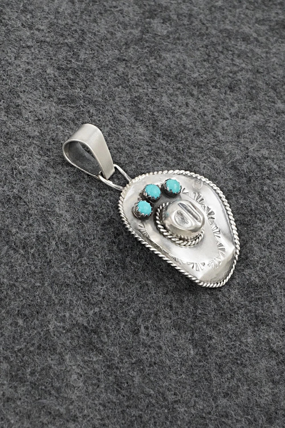 Turquoise & Sterling Silver Pendant - Davey Morgan