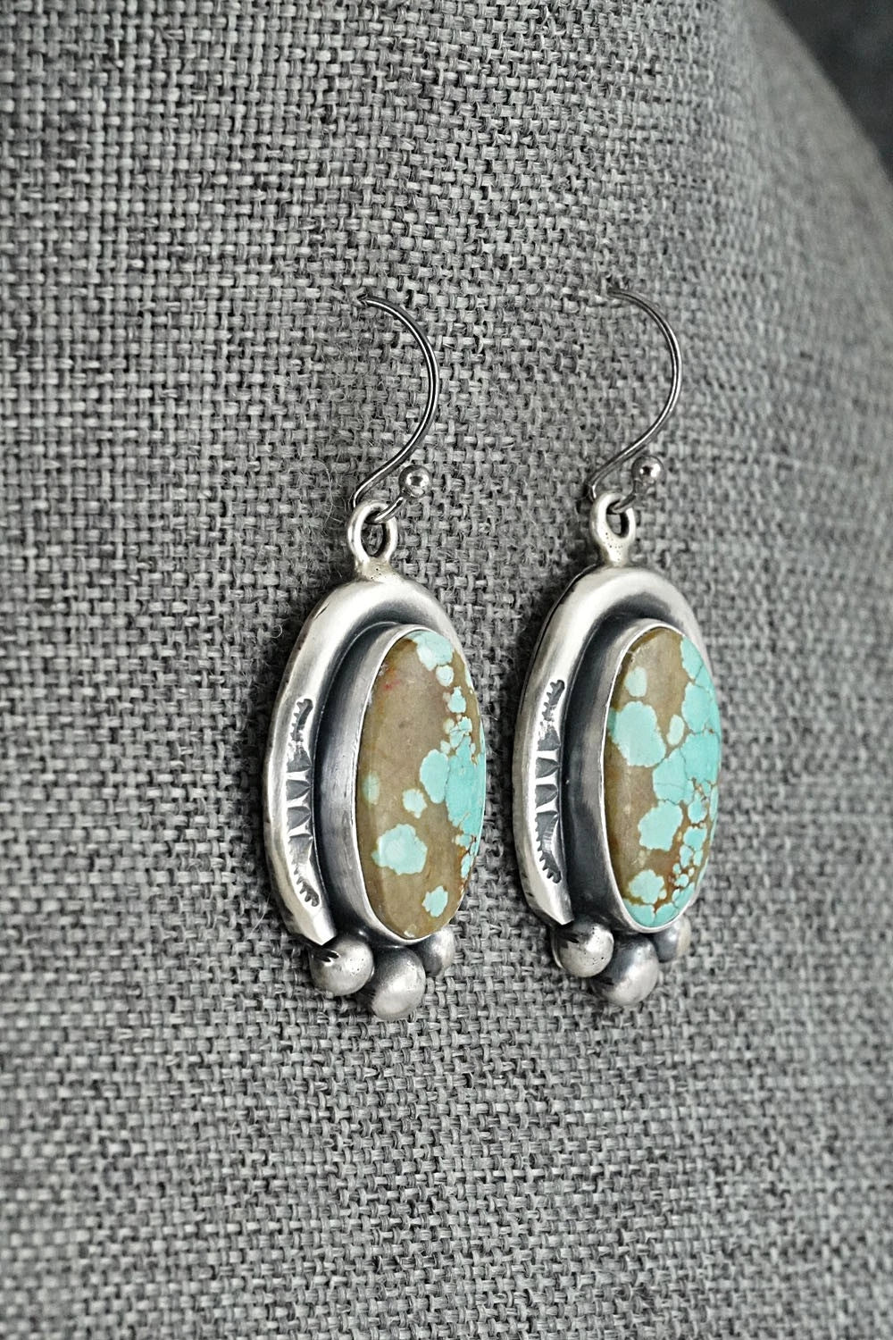 Turquoise & Sterling Silver Necklace and Earrings Set - Paul Livingston