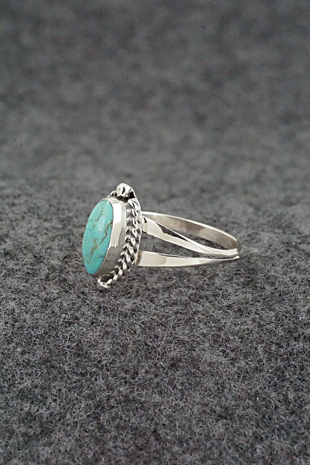 Turquoise & Sterling Silver Ring - Alice Rose Saunders - Size 6.75