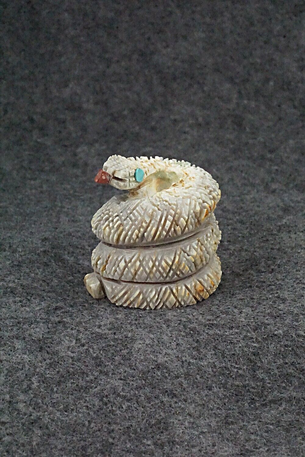 Rattlesnake Zuni Fetish Carving - Carl Etsate
