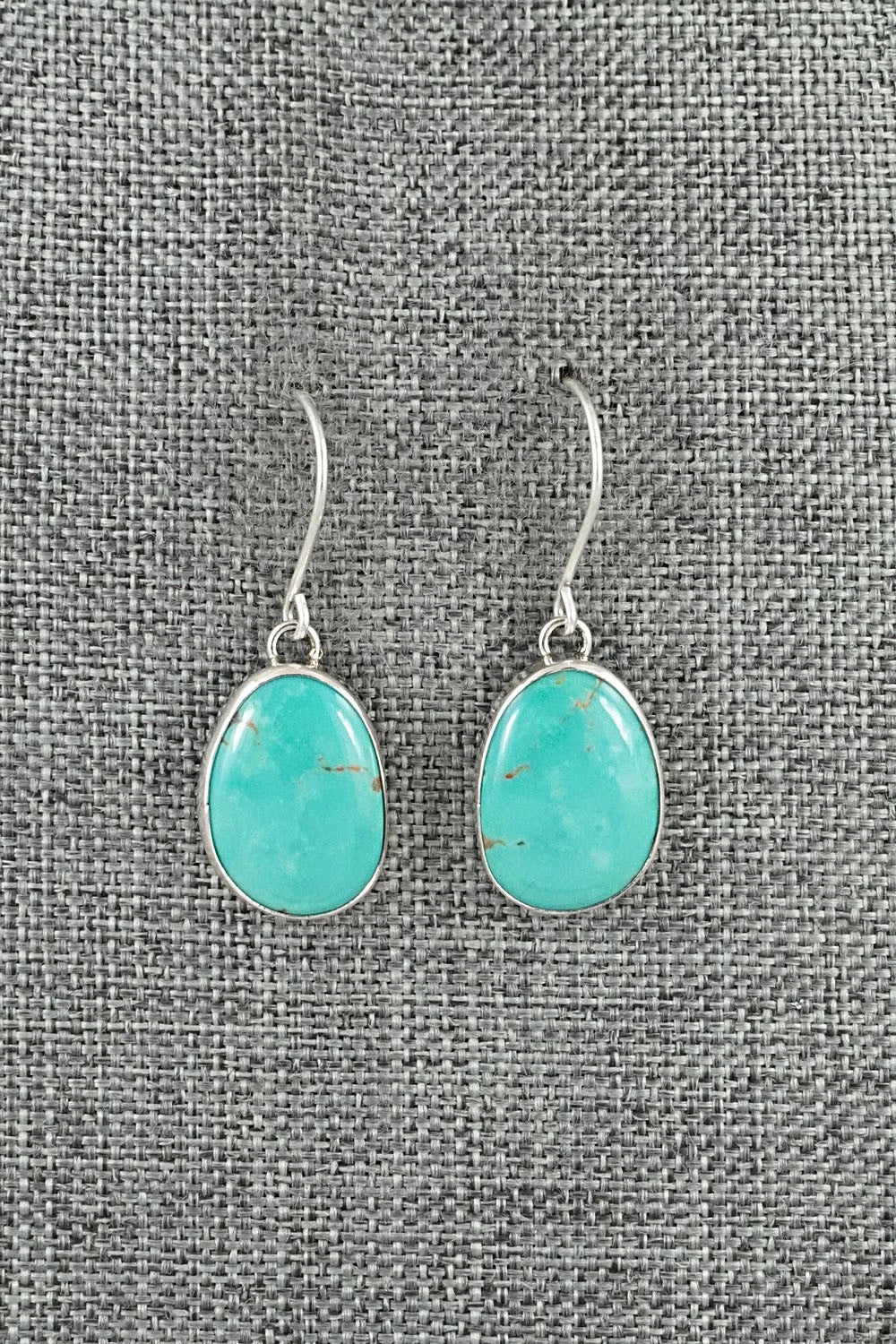 Turquoise & Sterling Silver Earrings - Eugene Gruber