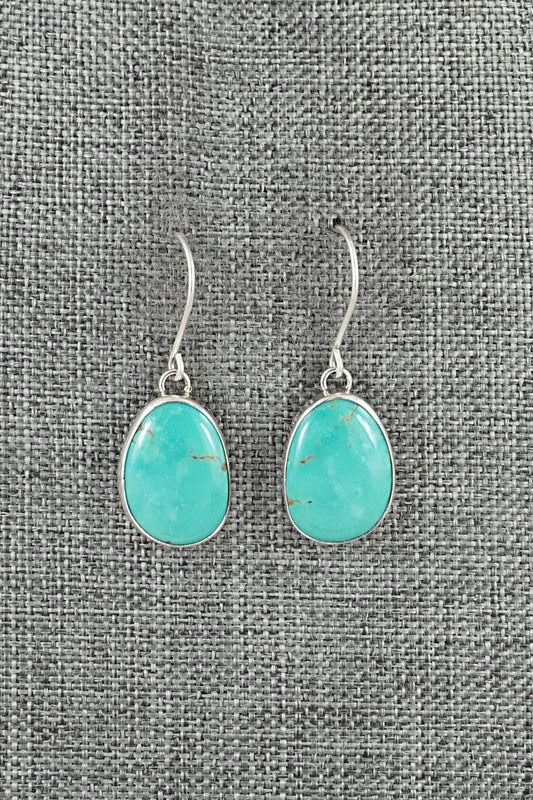 Turquoise & Sterling Silver Earrings - Eugene Gruber