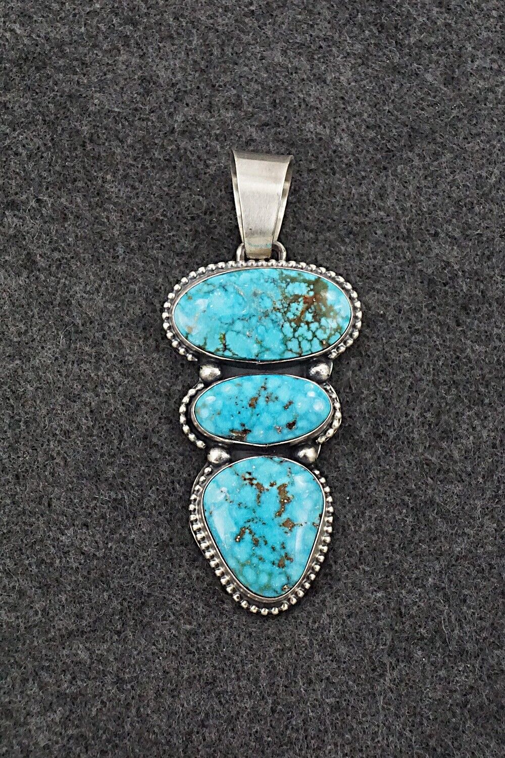 Turquoise & Sterling Silver Pendant - Bobby Johnson