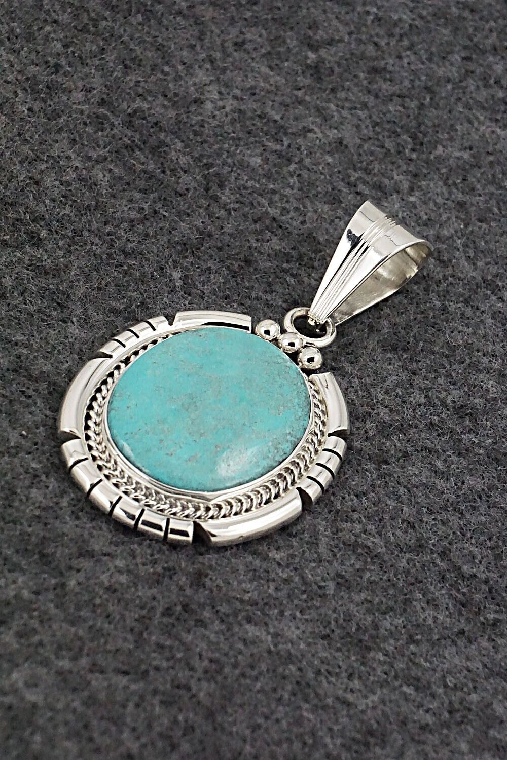 Turquoise & Sterling Silver Pendant - Samuel Yellowhair