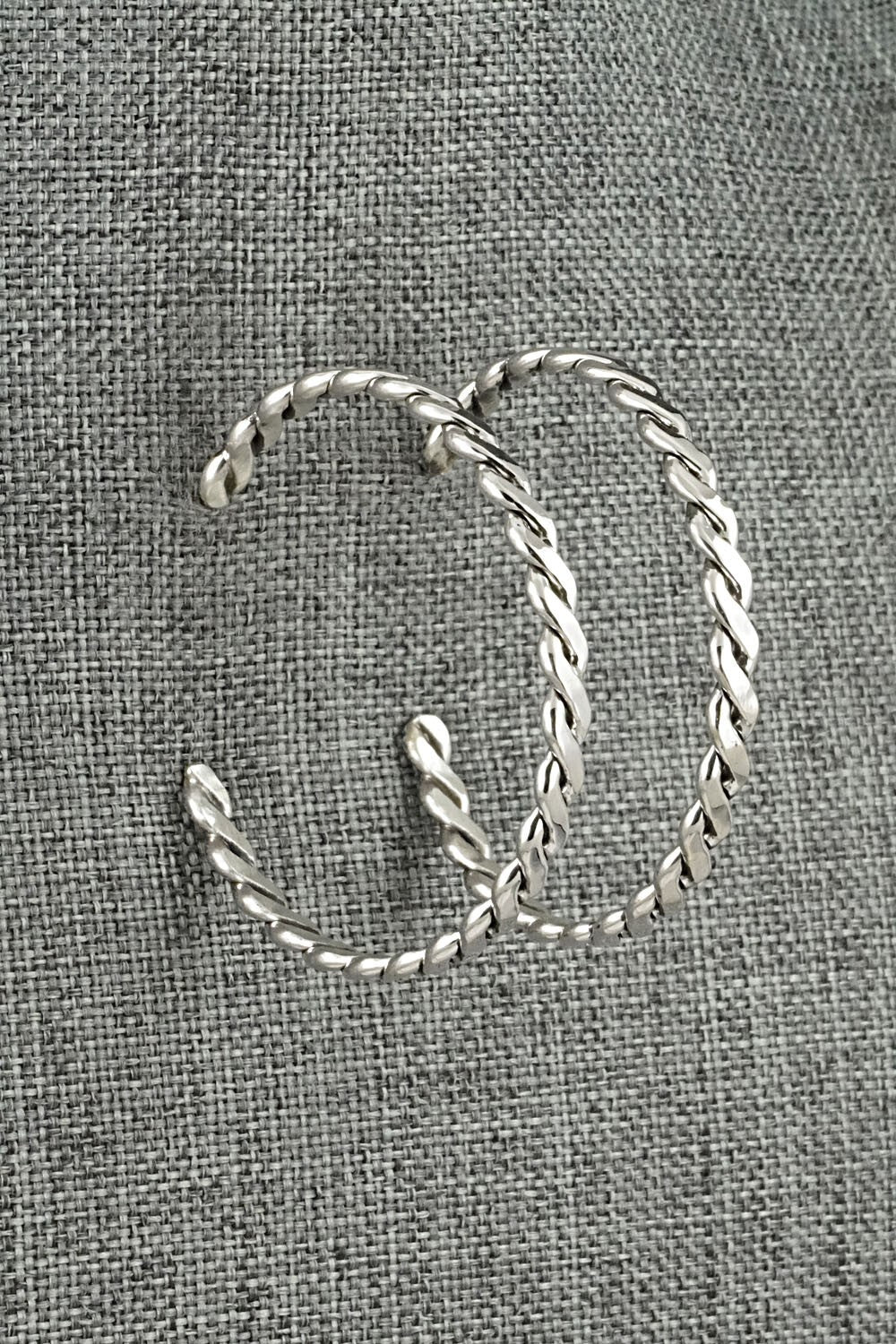Sterling Silver Hoop Earrings - Elaine Tahe