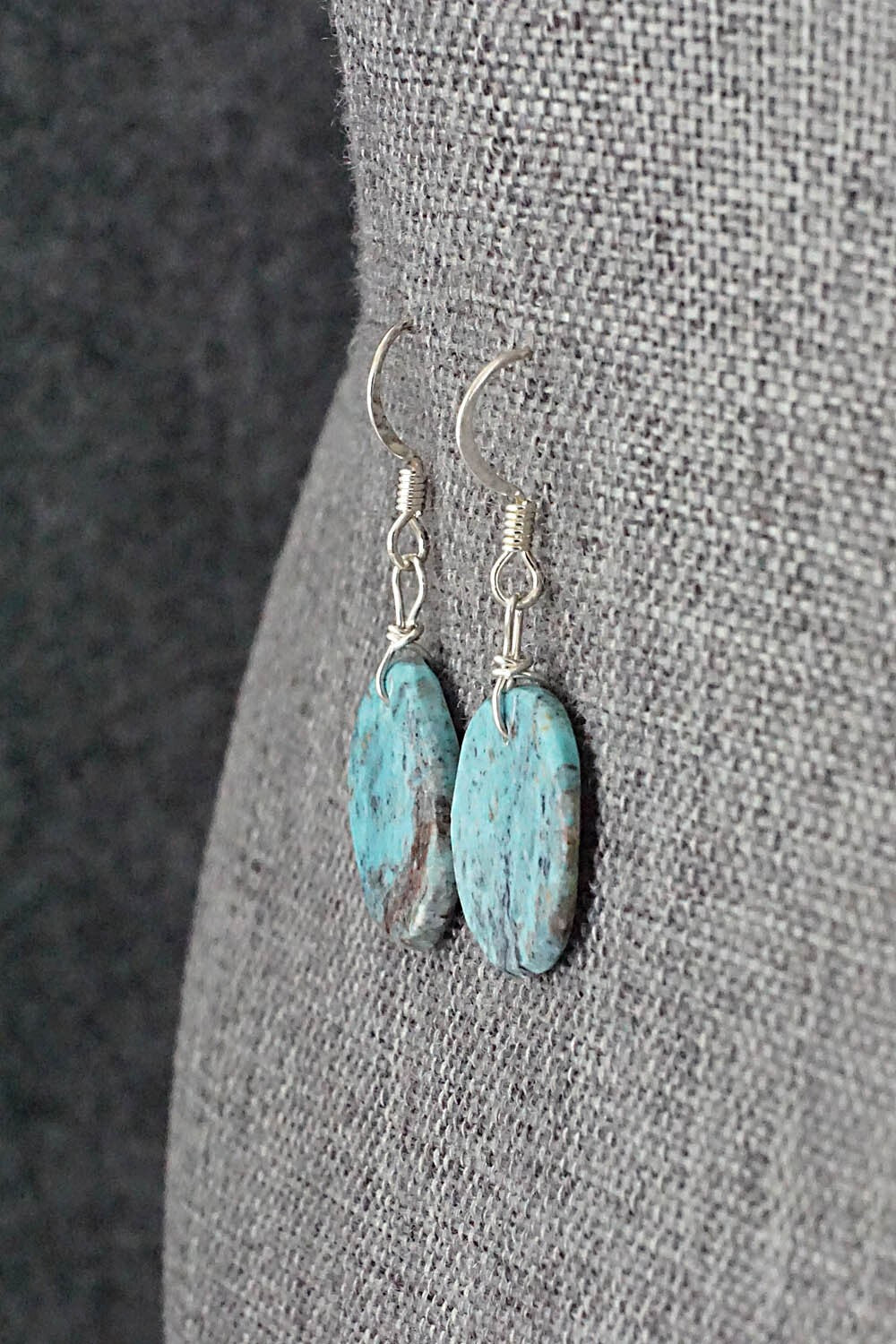 Turquoise & Sterling Silver Earrings - Joe Garcia