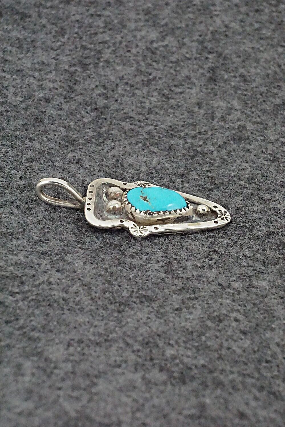 Turquoise & Sterling Silver Pendant - Priscilla Reeder